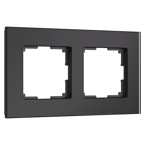 W0023108/ Рамка на 2 поста Werkel Senso черный, стекло soft-touch
