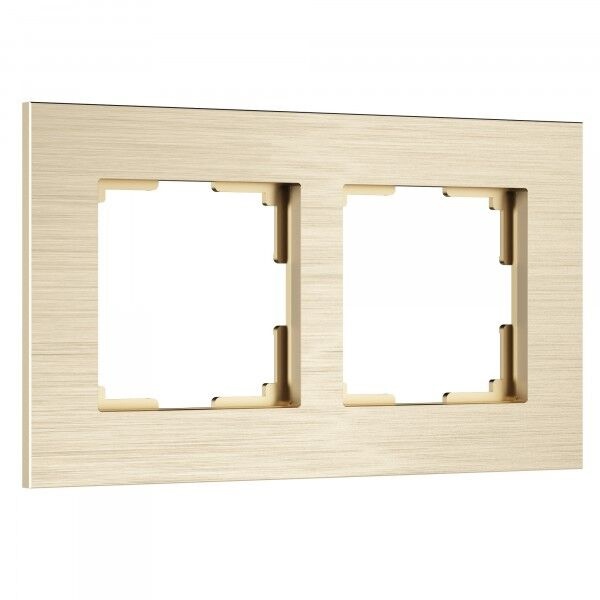 Рамка на 2 поста  Werkel AluMax шампань