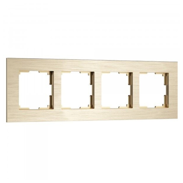 Рамка на 4 поста  Werkel AluMax шампань