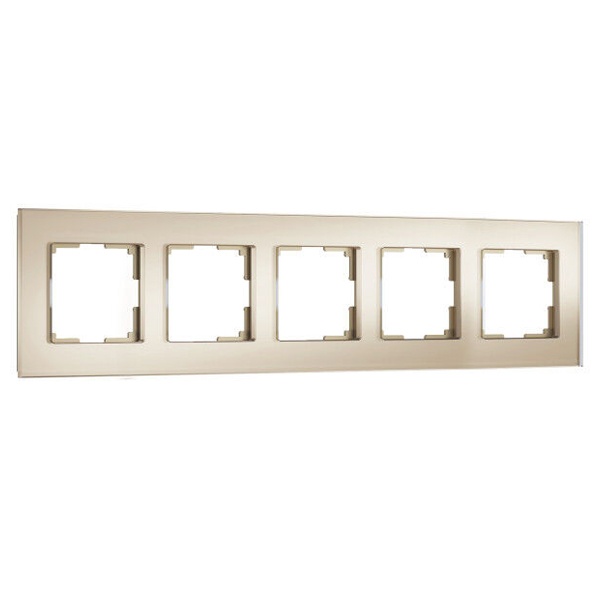 W0053111/ Рамка на 5 постов Werkel Senso шампань, стекло soft-touch