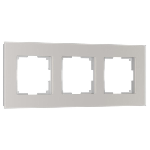 W0033117/ Рамка на 3 поста Werkel Senso дымчатый, стекло soft-touch