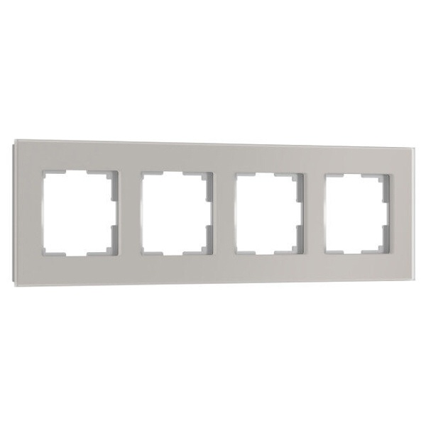 W0043117/ Рамка на 4 поста Werkel Senso дымчатый, стекло soft-touch
