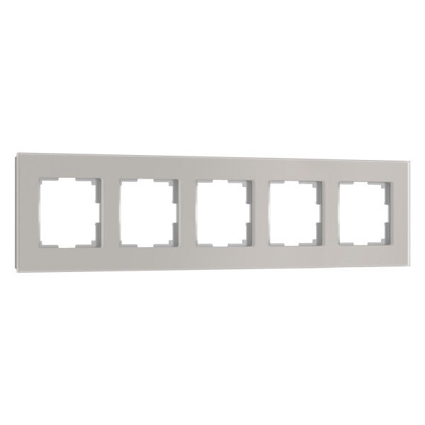 W0053117/ Рамка на 5 постов Werkel Senso дымчатый, стекло soft-touch