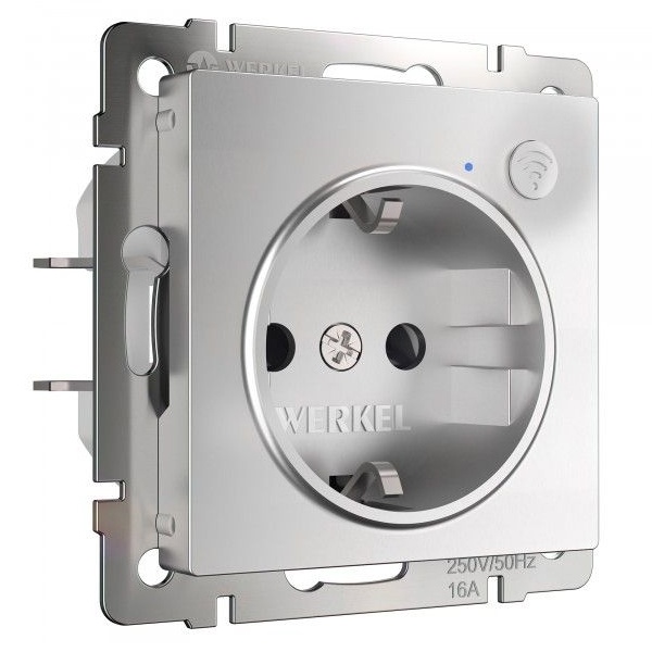 Умная Розетка Werkel серебряный матовый