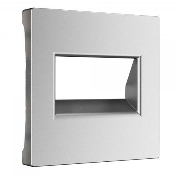 Накладка для двойной розетки Еthernet RJ-45 Werkel серебряный матовый