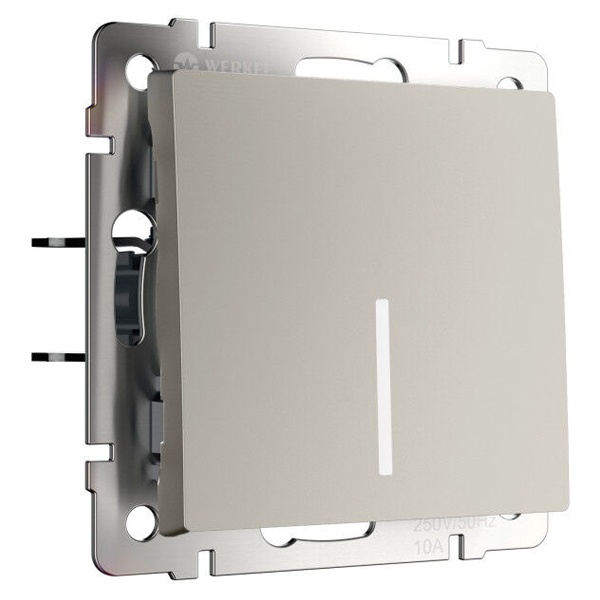 Выключатель одноклавишный с подсветкой Werkel дымчатый