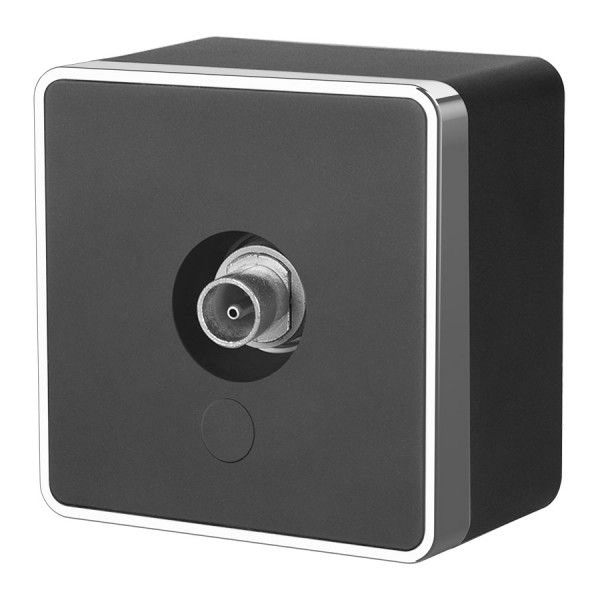 ТВ-розетка накладная оконечная Werkel Gallant черный/хром