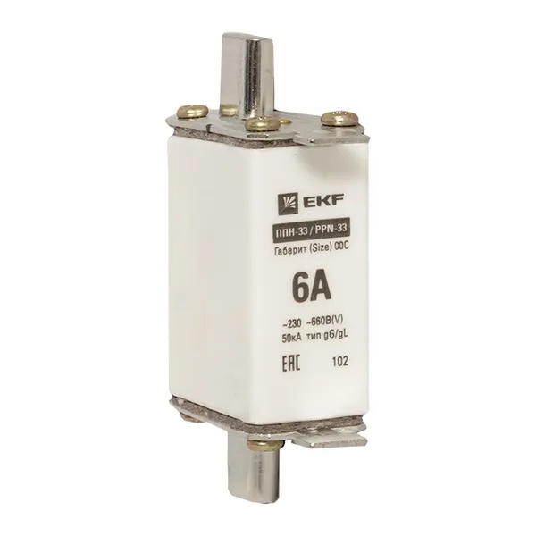 Плавкая вставка EKF ППН-33 100/ 6А габарит 00С