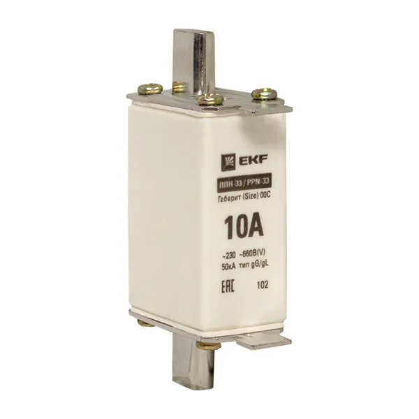 Плавкая вставка EKF ППН-33 100/ 10А габарит 00С