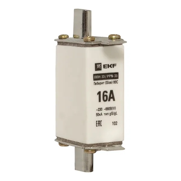 Плавкая вставка EKF ППН-33 100/ 16А габарит 00С