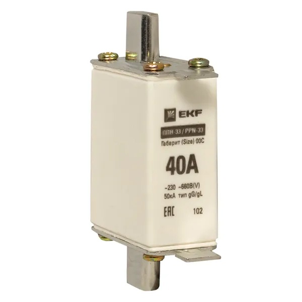 Плавкая вставка EKF ППН-33 100/ 40А габарит 00С