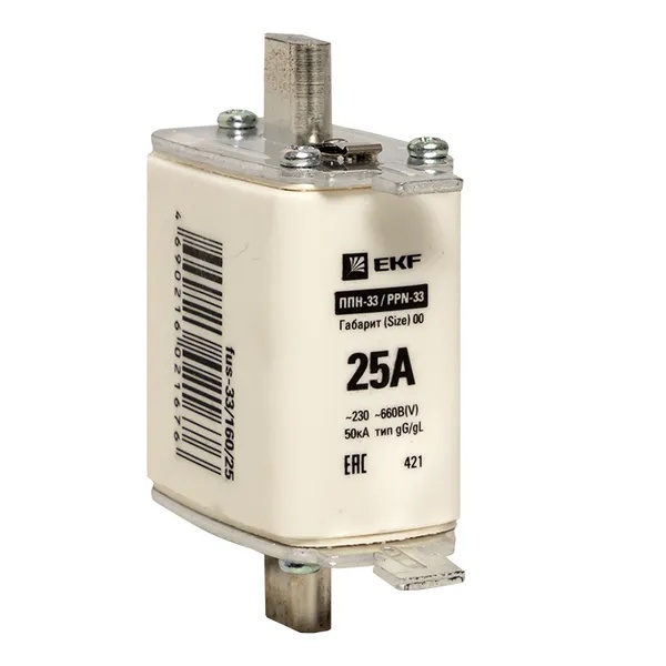 Плавкая вставка EKF ППН-33 160/ 25А габарит 00