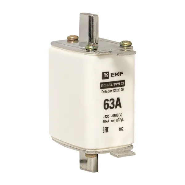 Плавкая вставка EKF ППН-33 160/ 63А габарит 00