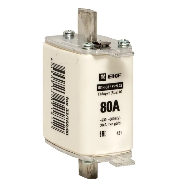 Плавкая вставка EKF ППН-33 160/ 80А габарит 00