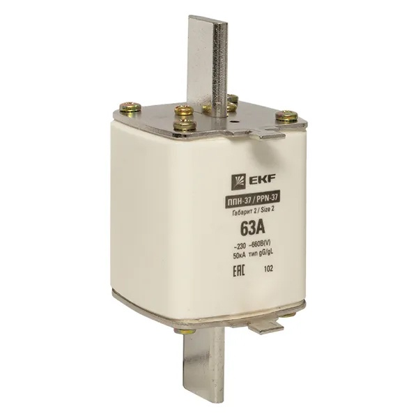 Плавкая вставка EKF ППН-37 400/63А габарит 2