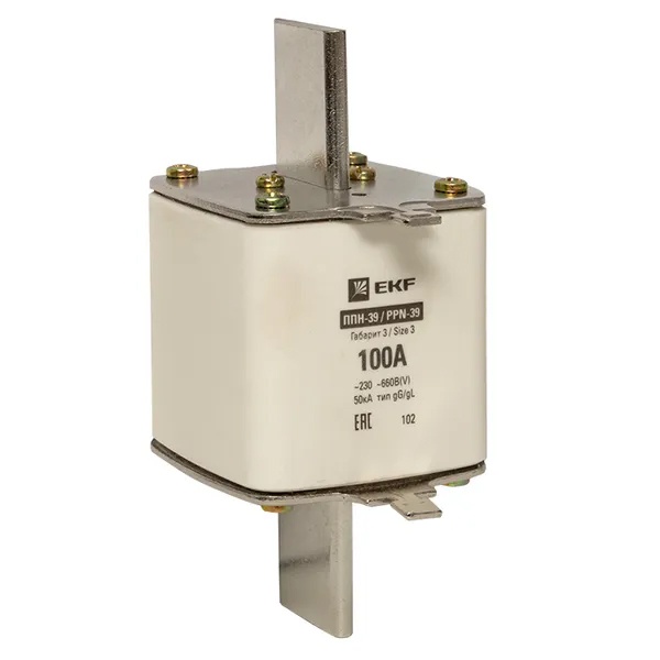 Плавкая вставка EKF ППН-39 630/100А габарит 3