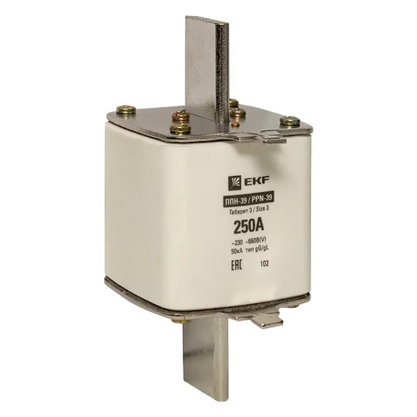 Плавкая вставка EKF ППН-39 630/250А габарит 3