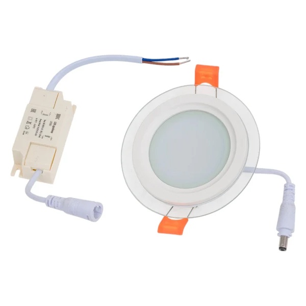 Светильник светодиодный ИЭК LED ДВО 1620 6Вт 4200K 480Lm IP20 со стеклом круг d75/D96x37mm