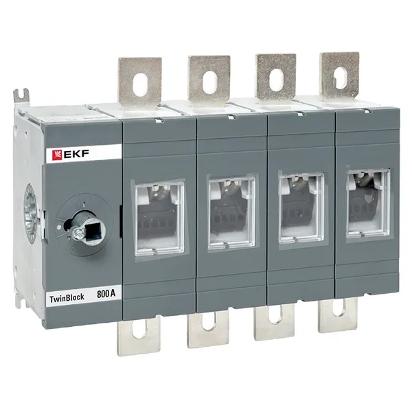 Рубильник EKF PROxima TwinBlock 800A 4P без рукоятки управления (выключатель нагрузки)