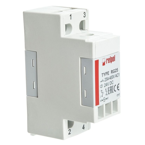 Модульный контактор Relpol RG25-3022-28-3230 25A 2NO AgSnO2 230В AC IP20 1м