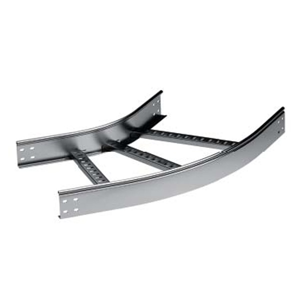 Угол горизонтальный DKC 45° для лестничного лотка 100х200 R300 с крепежом