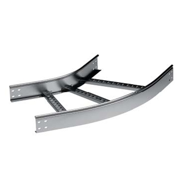 Угол горизонтальный DKC 45° для лестничного лотка 100х400 R300 с крепежом