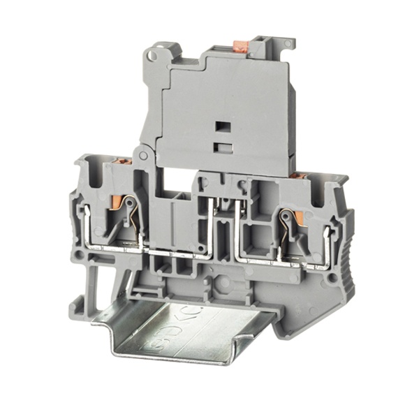 Клемма для предохранителя DKC Nuputuk 4 кв.мм зажим push-in 2 точки подключения серая