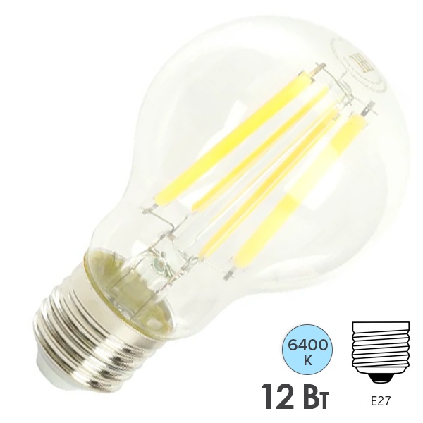 Лампа светодиодная филаментная Feron PRO LB-1112 A60 12W 6400K 175-265V E27 1960Lm дневной свет