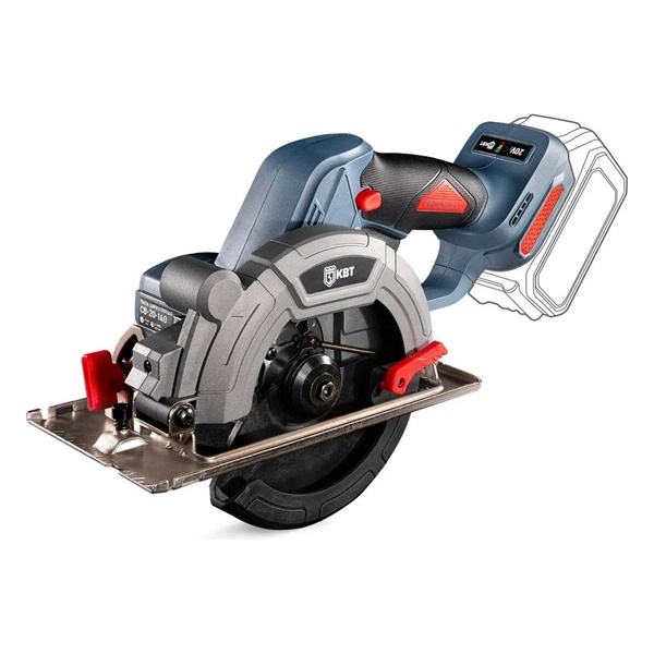 Пила циркулярная КВТ аккумуляторная CB-20-140 без АКБ и ЗУ Профи с размером оснастки/диска до 140мм