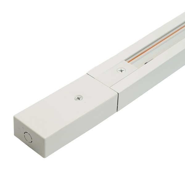 Шинопровод CAB1007 для трековых светильников, белый 3м (в наборе токоввод, заглушка, крепление)