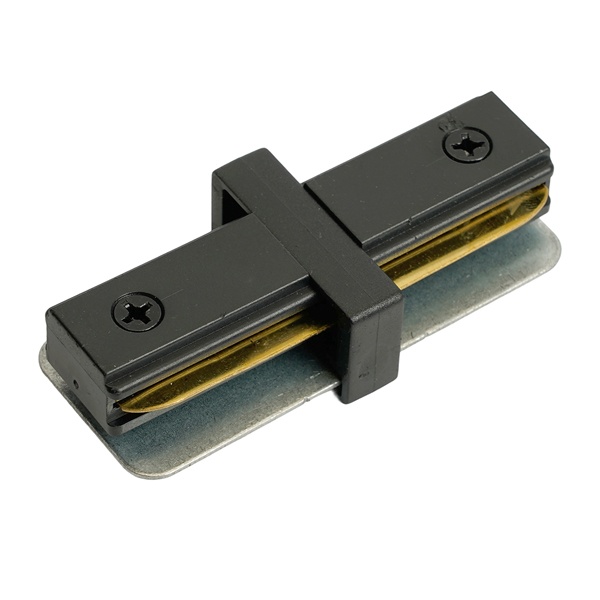 Коннектор Feron LD1020 прямой для шинопровода, черный, для CAB1007