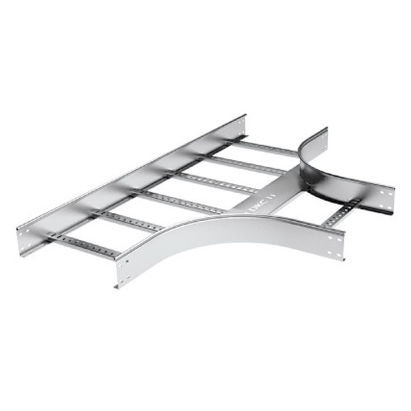 Т-ответвитель DKC для лестничного лотка 80х500 R300 с крепежом