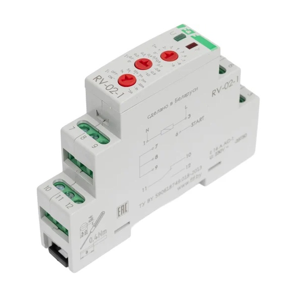 Реле времени с задержкой выключения Евроавтоматика RV-02-1 16А 1NO/NC 4 функции 0,1с-50ч 230В AC
