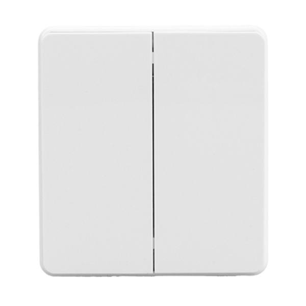 Переключатель двухклавишный Kranz Miele Round 10А с рамкой перламутр