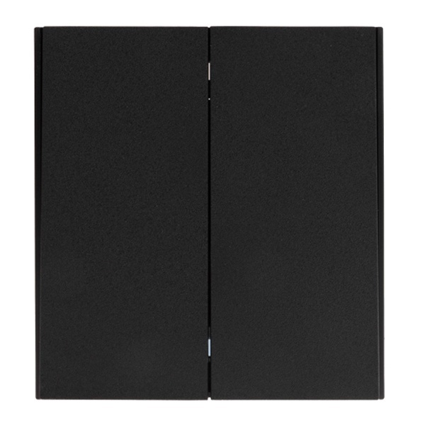 Переключатель двухклавишный Kranz Miele Strong 10А с рамкой антрацит