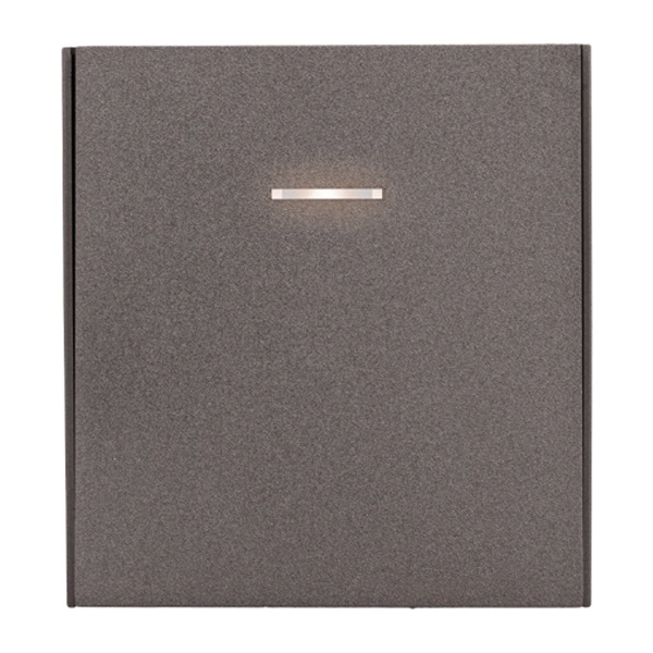 Перекрестный выключатель одноклавишный с подсветкой Kranz Miele Strong 10А с рамкой графит