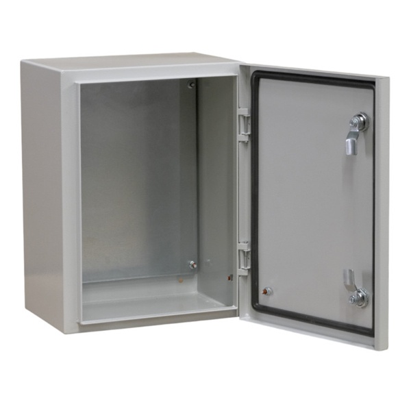 Корпус металлический навесной с монтажной панелью DEKraft ЩРНМ 2.0 250х200х150 IP31 RAL7035