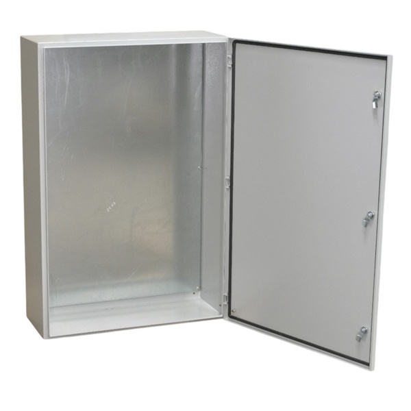 Корпус металлический навесной с монтажной панелью DEKraft ЩРНМ 2.0 1400х800х300 IP55 RAL7035