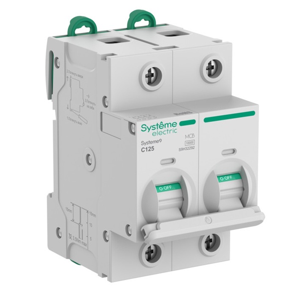 Автоматический выключатель SE Systeme9 С125А 2П 10кА 3м (автомат электрический)