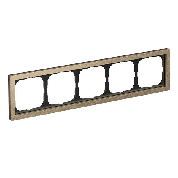 Рамка Systeme Electric ArtGallery Pure 5 постов металл, латунь