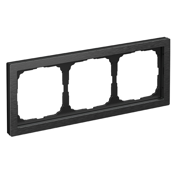 Рамка Systeme Electric ArtGallery Pure 3 поста металл, оникс