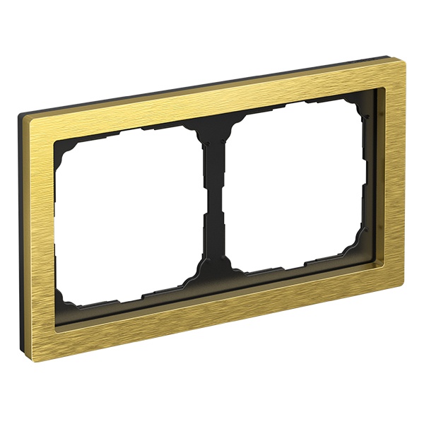 Рамка Systeme Electric ArtGallery Pure 2 поста металл, золото