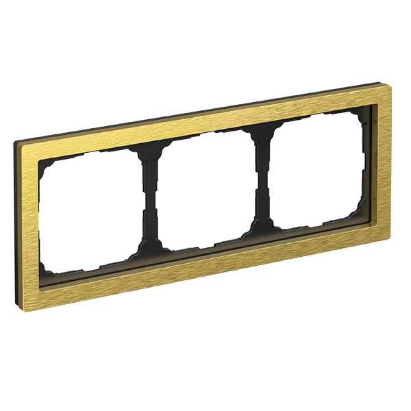 Рамка Systeme Electric ArtGallery Pure 3 поста металл, золото