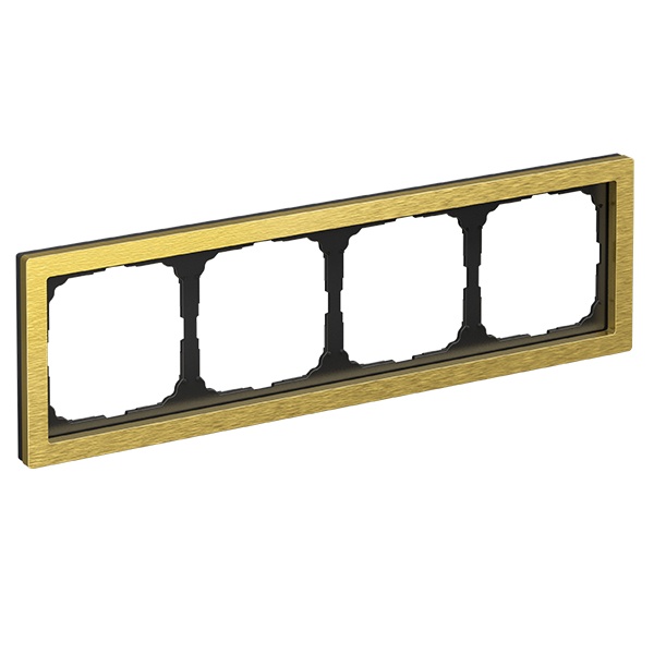 Рамка Systeme Electric ArtGallery Pure 4 поста металл, золото