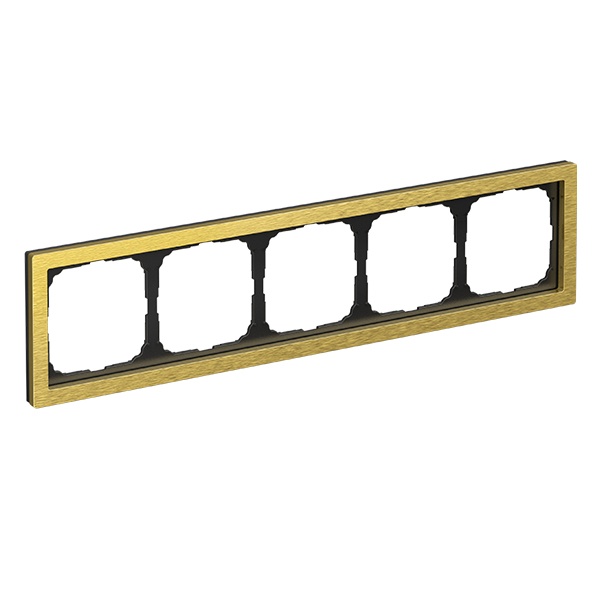 Рамка Systeme Electric ArtGallery Pure 5 постов металл, золото