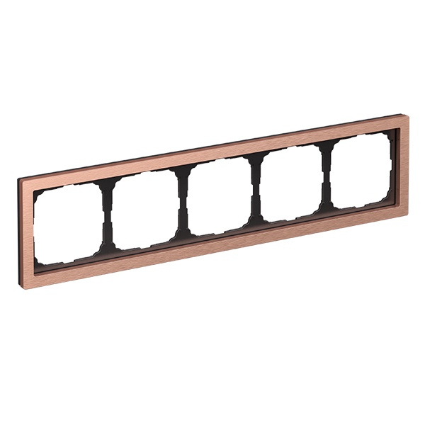 Рамка Systeme Electric ArtGallery Pure 5 постов металл, медь