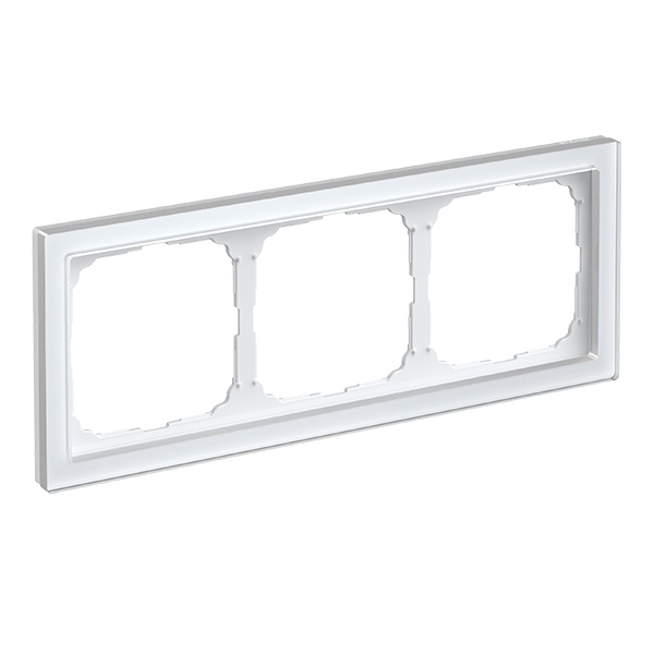 Рамка Systeme Electric ArtGallery Pure 3 поста органическое стекло, белый