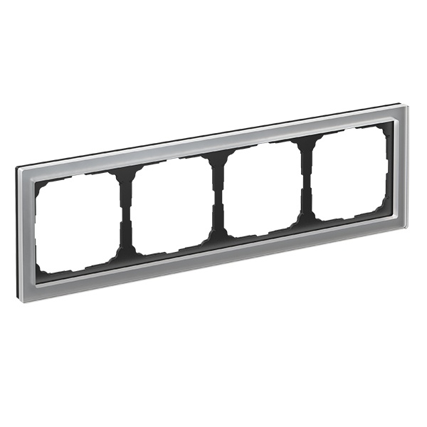 Рамка Systeme Electric ArtGallery Pure 4 поста органическое стекло, алюминий