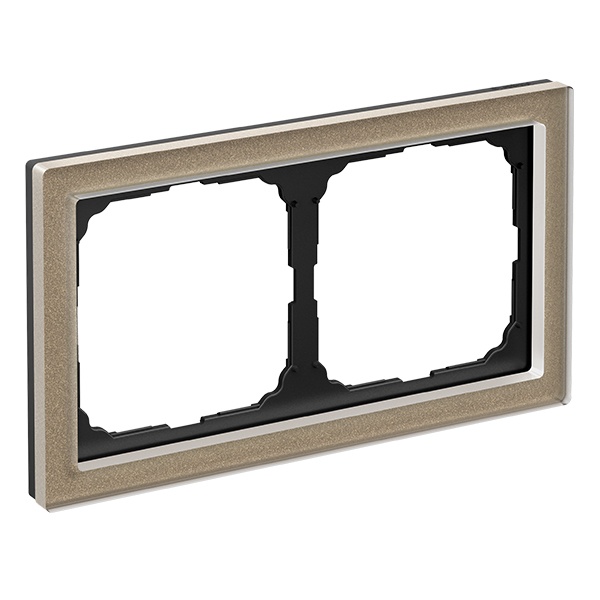 Рамка Systeme Electric ArtGallery Pure 2 поста органическое стекло, шампань