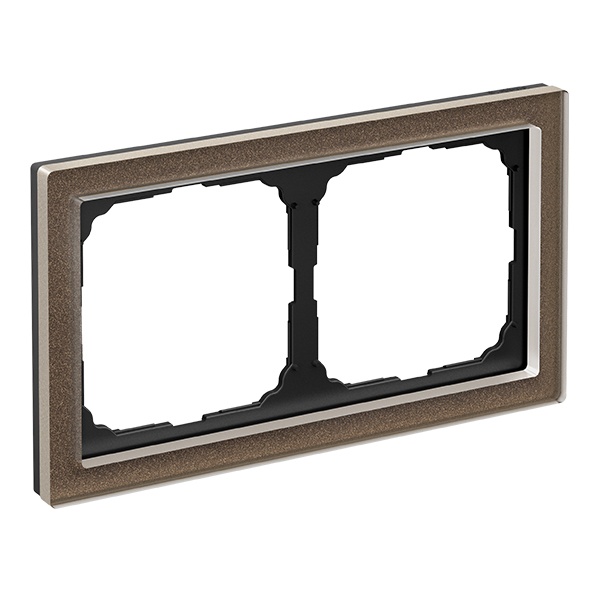 Рамка Systeme Electric ArtGallery Pure 2 поста органическое стекло, мокко